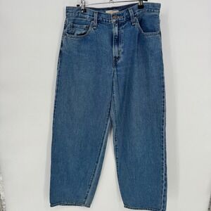 Levi's 550 Baggy Dad Jeans Medium Wash Button Fly Wide Leg Women's Size 29